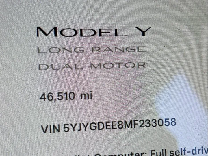 WHITE, 2021 TESLA MODEL Y Image 16