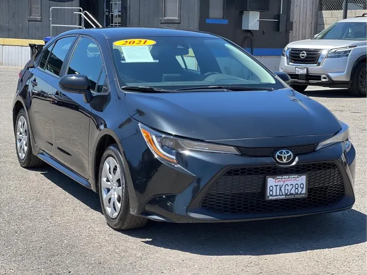 BLACK, 2021 TOYOTA COROLLA Image 7