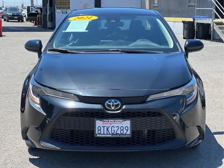 BLACK, 2021 TOYOTA COROLLA Image 8