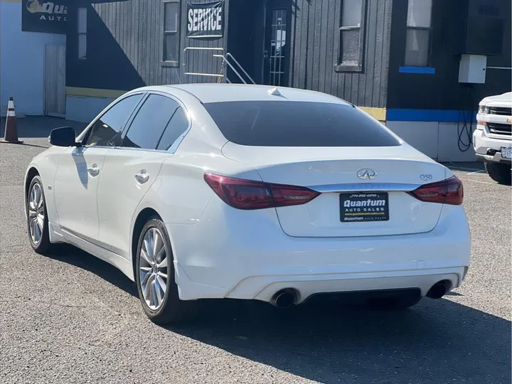 WHITE, 2018 INFINITI Q50 Image 3