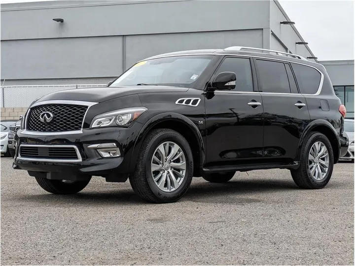 BLACK, 2017 INFINITI QX80 Image 1