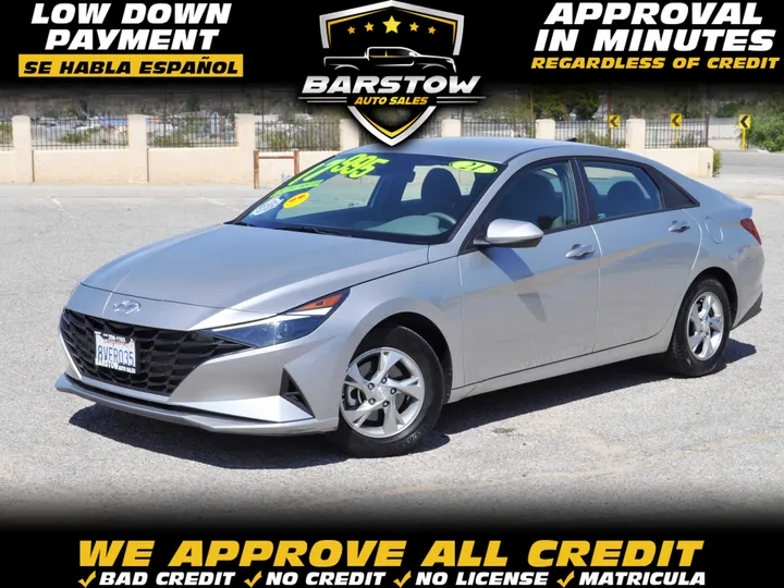 SILVER, 2021 HYUNDAI ELANTRA Image 1