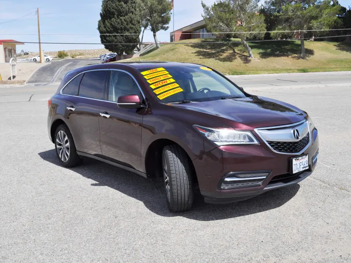 BURGUNDY, 2014 ACURA MDX Image 9