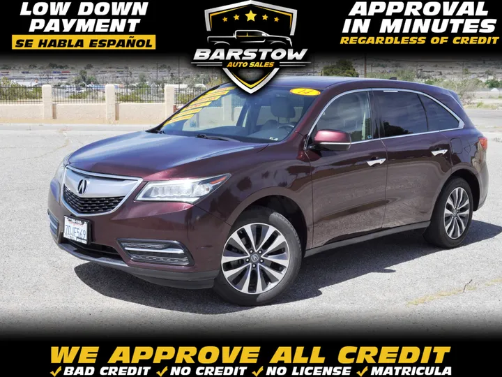 BURGUNDY, 2014 ACURA MDX Image 1