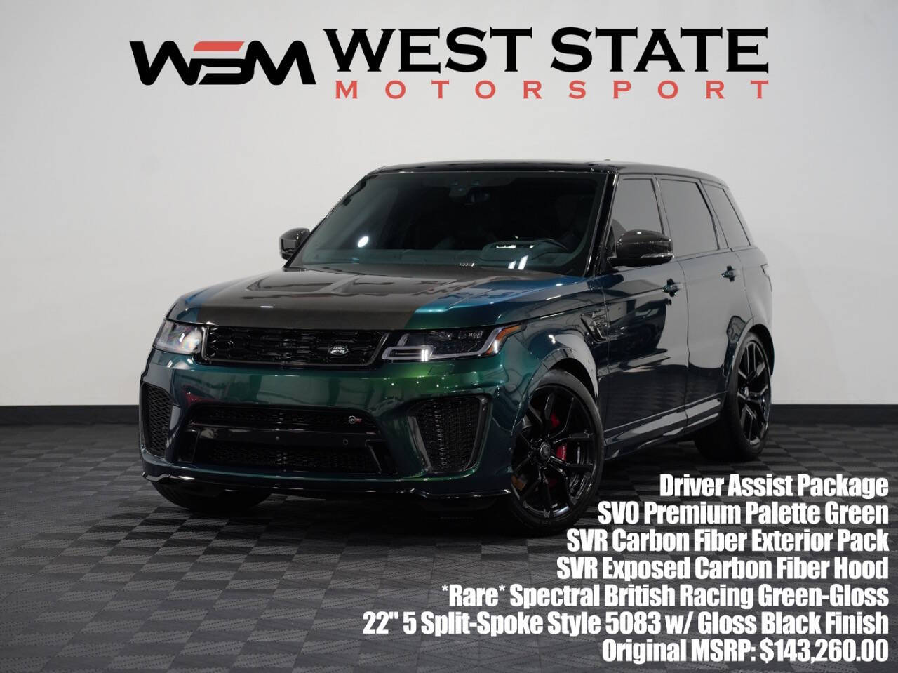 GREEN, 2020 LAND ROVER RANGE ROVER SPORT Image 1