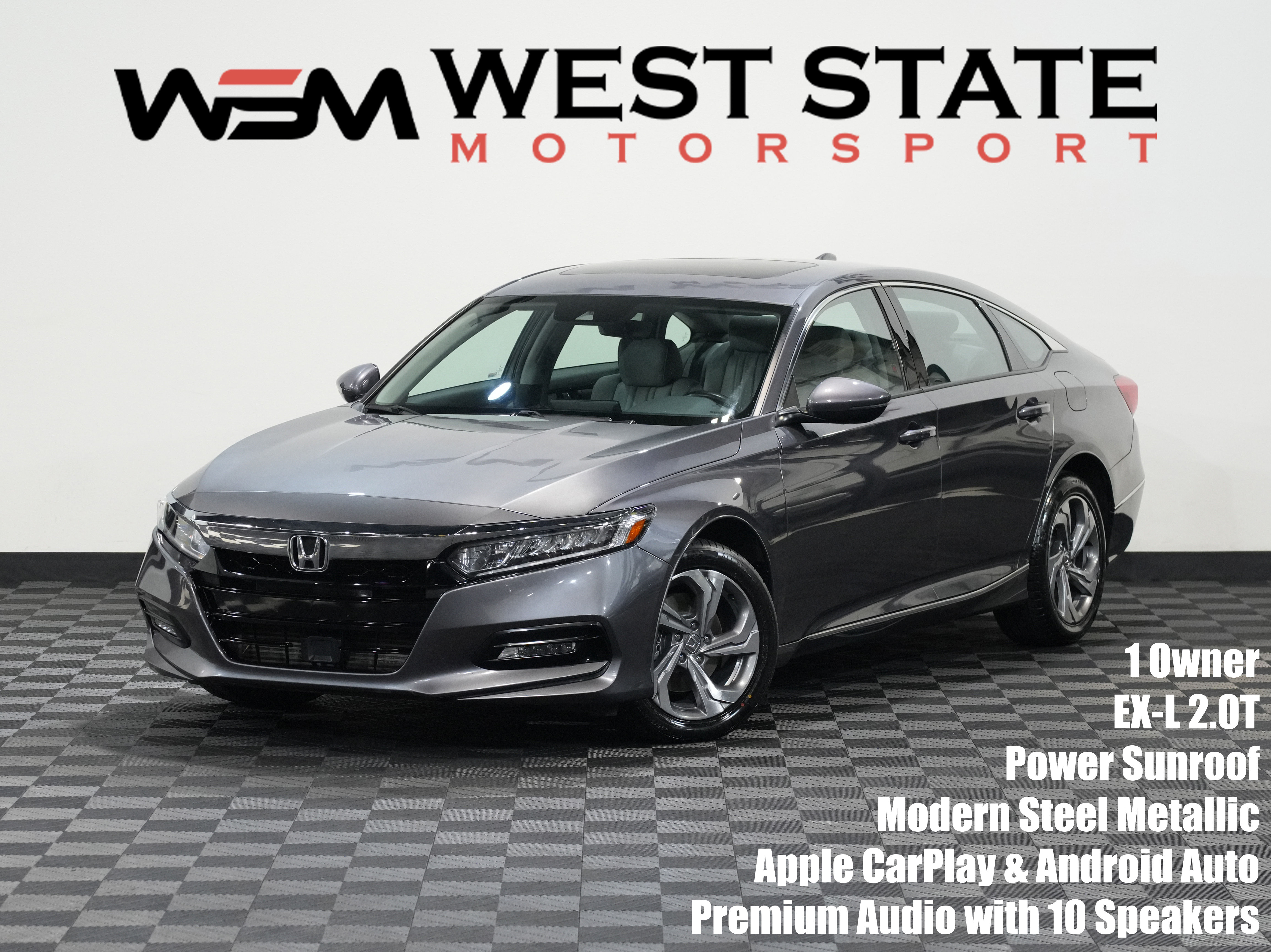 GRAY, 2018 HONDA ACCORD Image 1