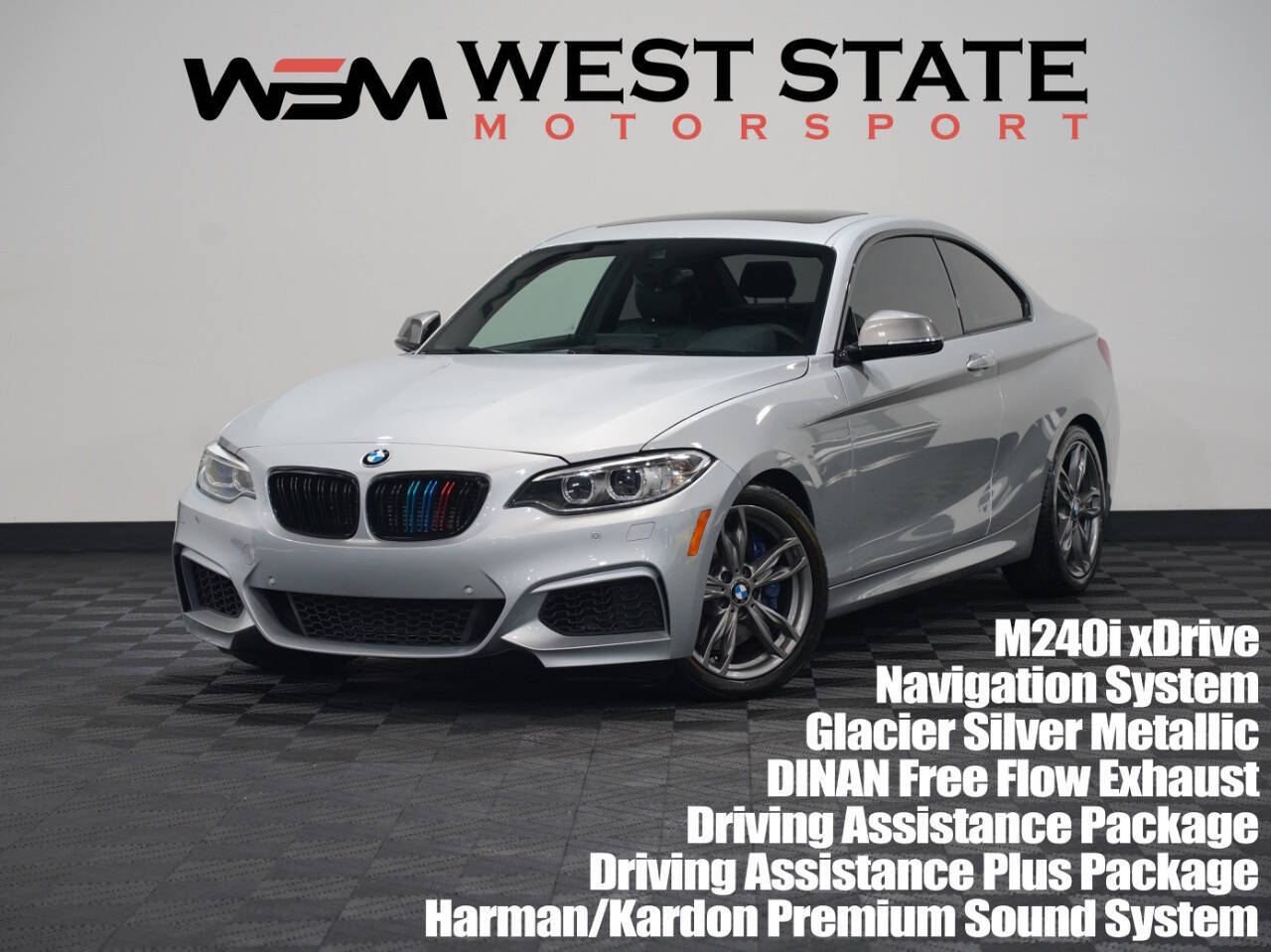 GLACIER SILVER METALLIC, 2017 BMW 2 SERIES Image 