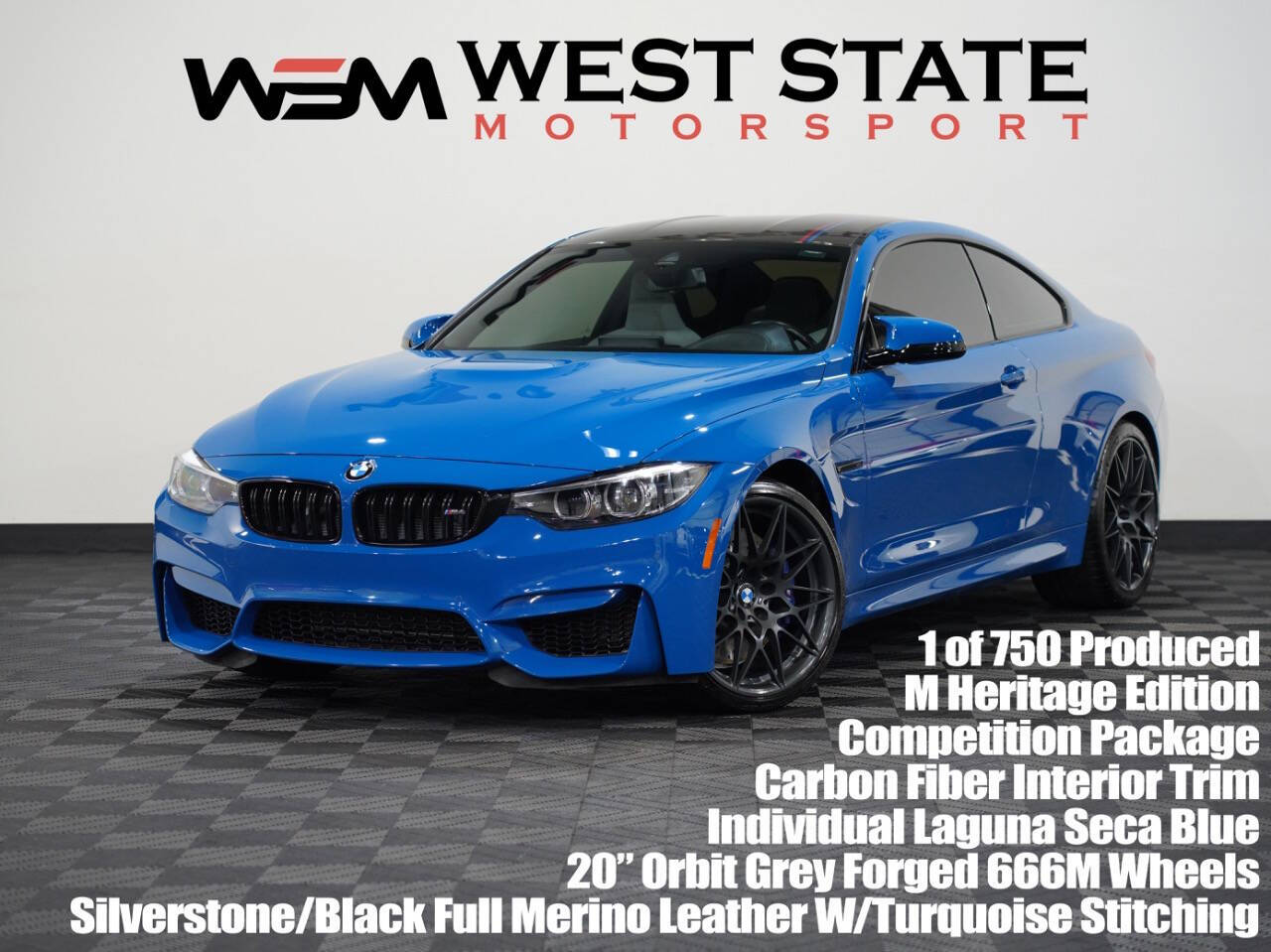 LAGUNA SECA BLUE, 2020 BMW M4 Image 1