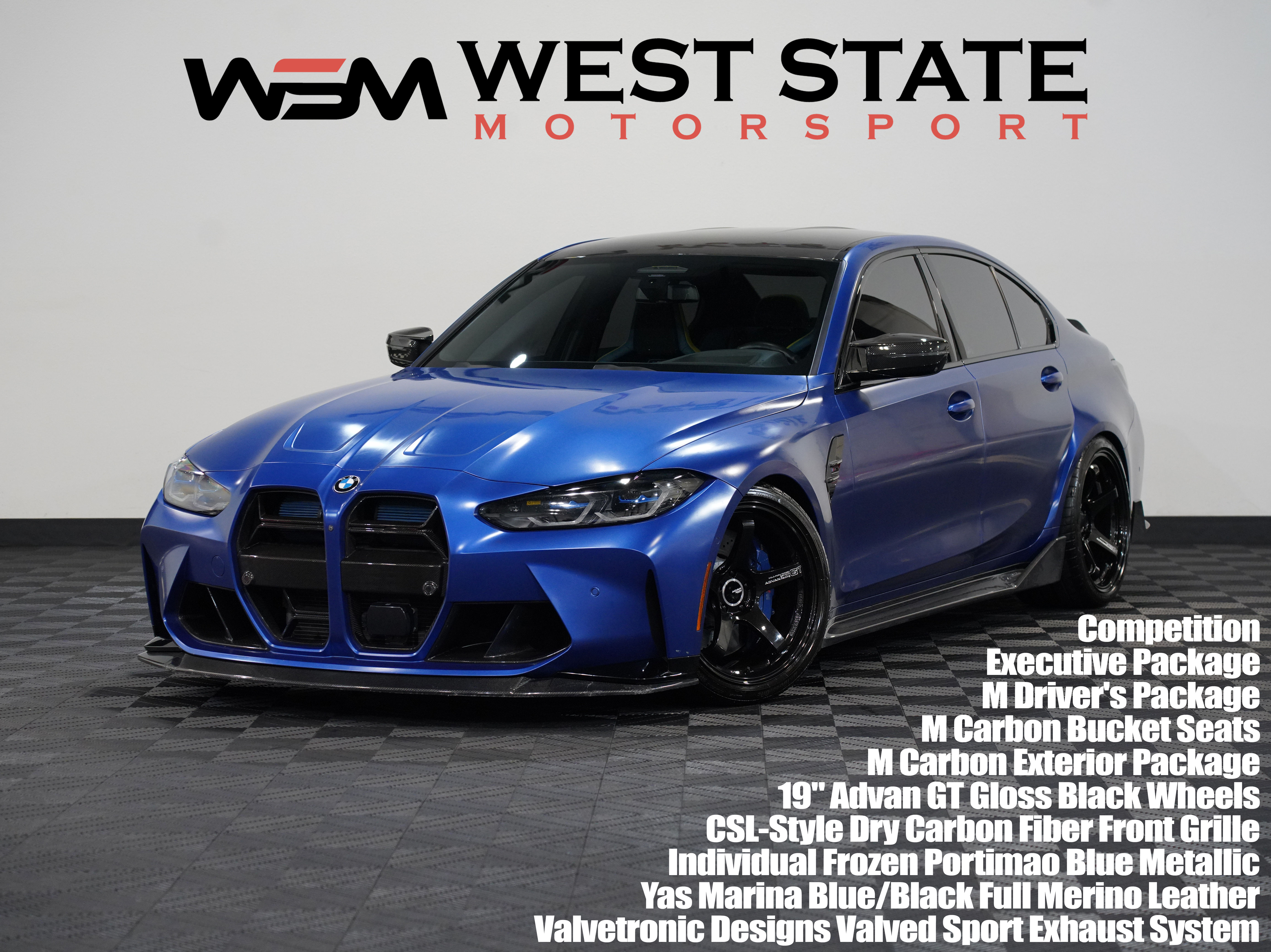 BLUE, 2021 BMW M3 Image 1