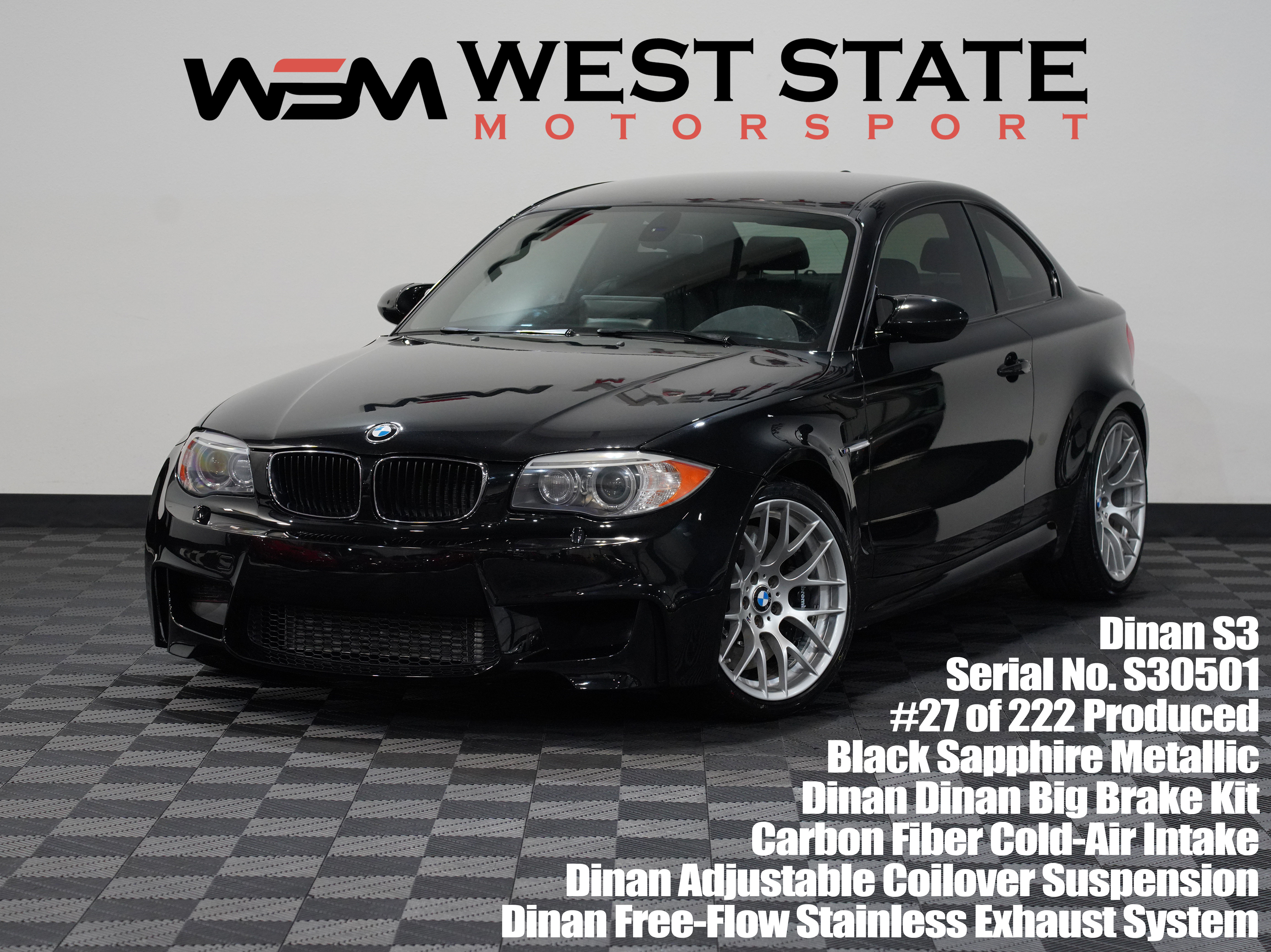 BLACK, 2011 BMW 1 SERIES Image 1