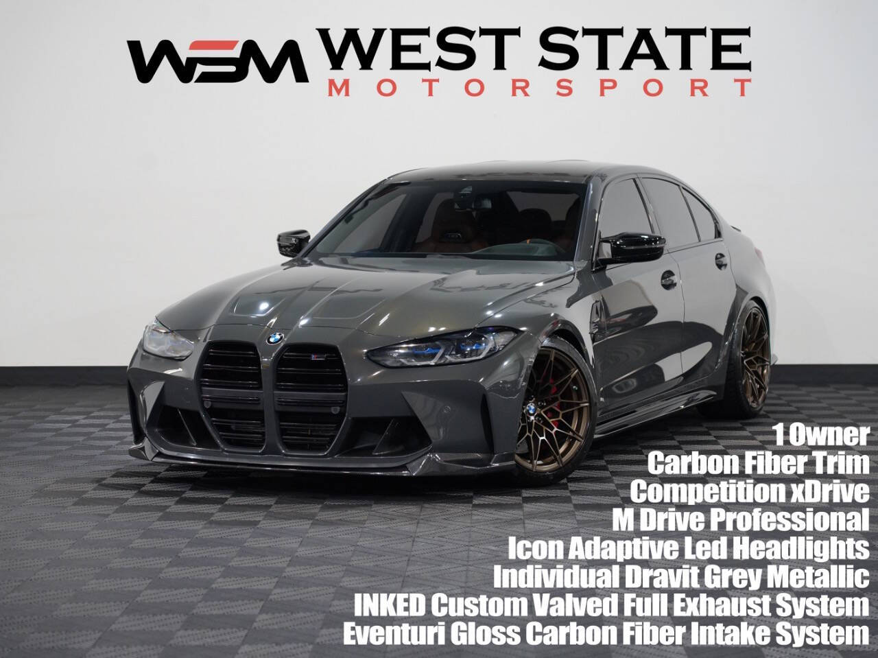 INDIVIDUAL DRAVIT GREY METALLIC, 2022 BMW M3 Image 
