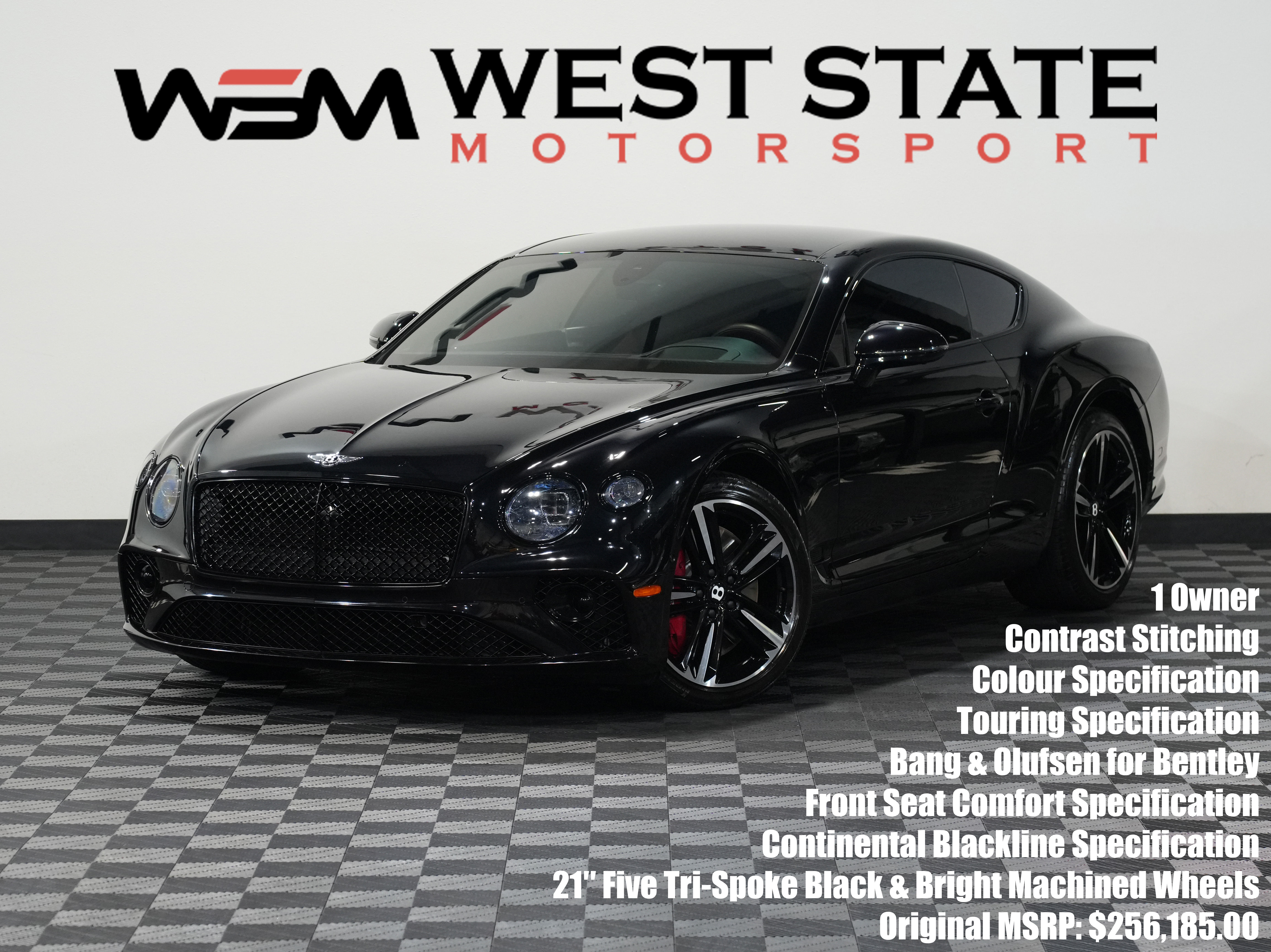 BLACK, 2022 BENTLEY CONTINENTAL GT Image 1