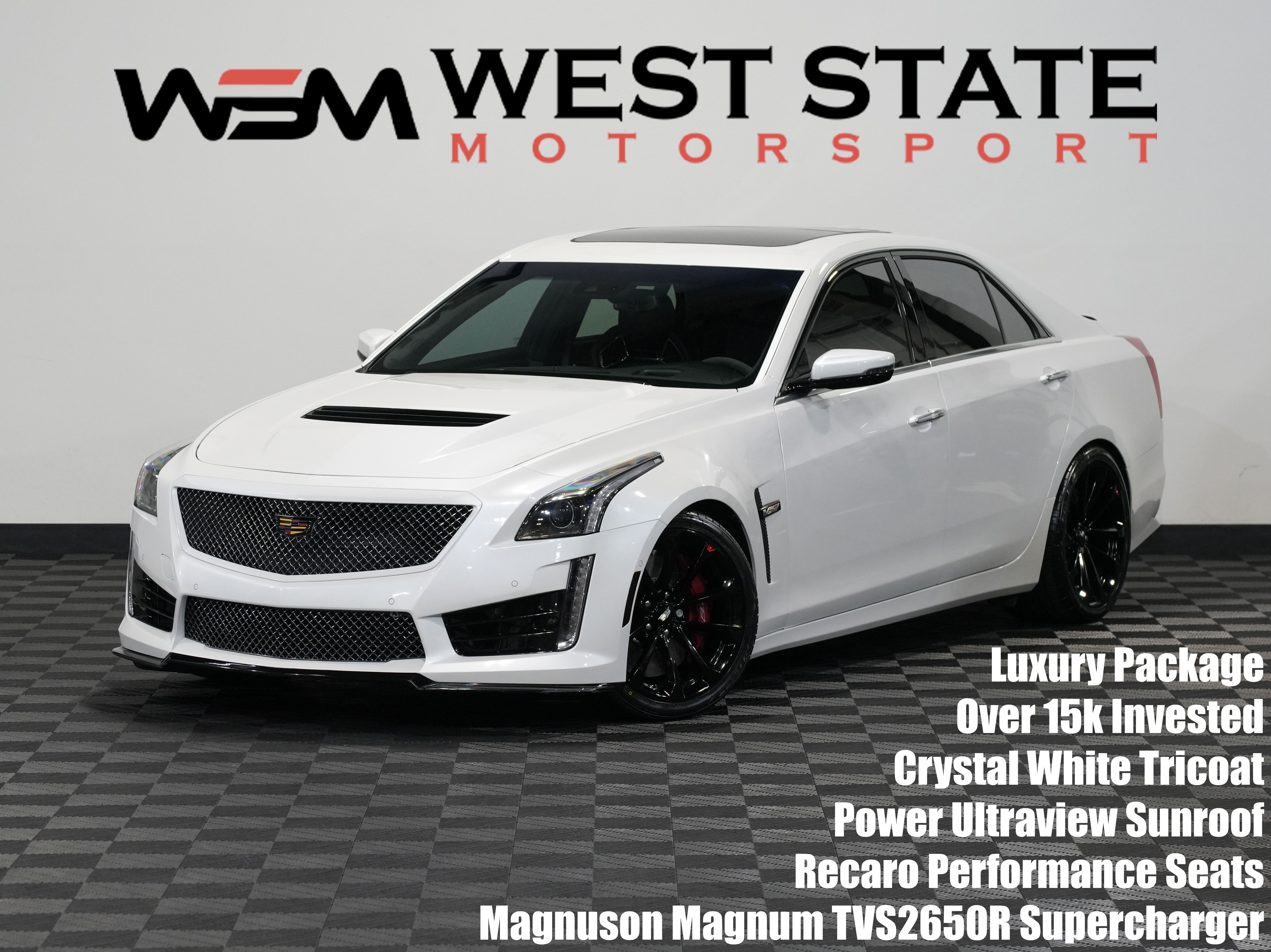 WHITE, 2019 CADILLAC CTS-V Image 1