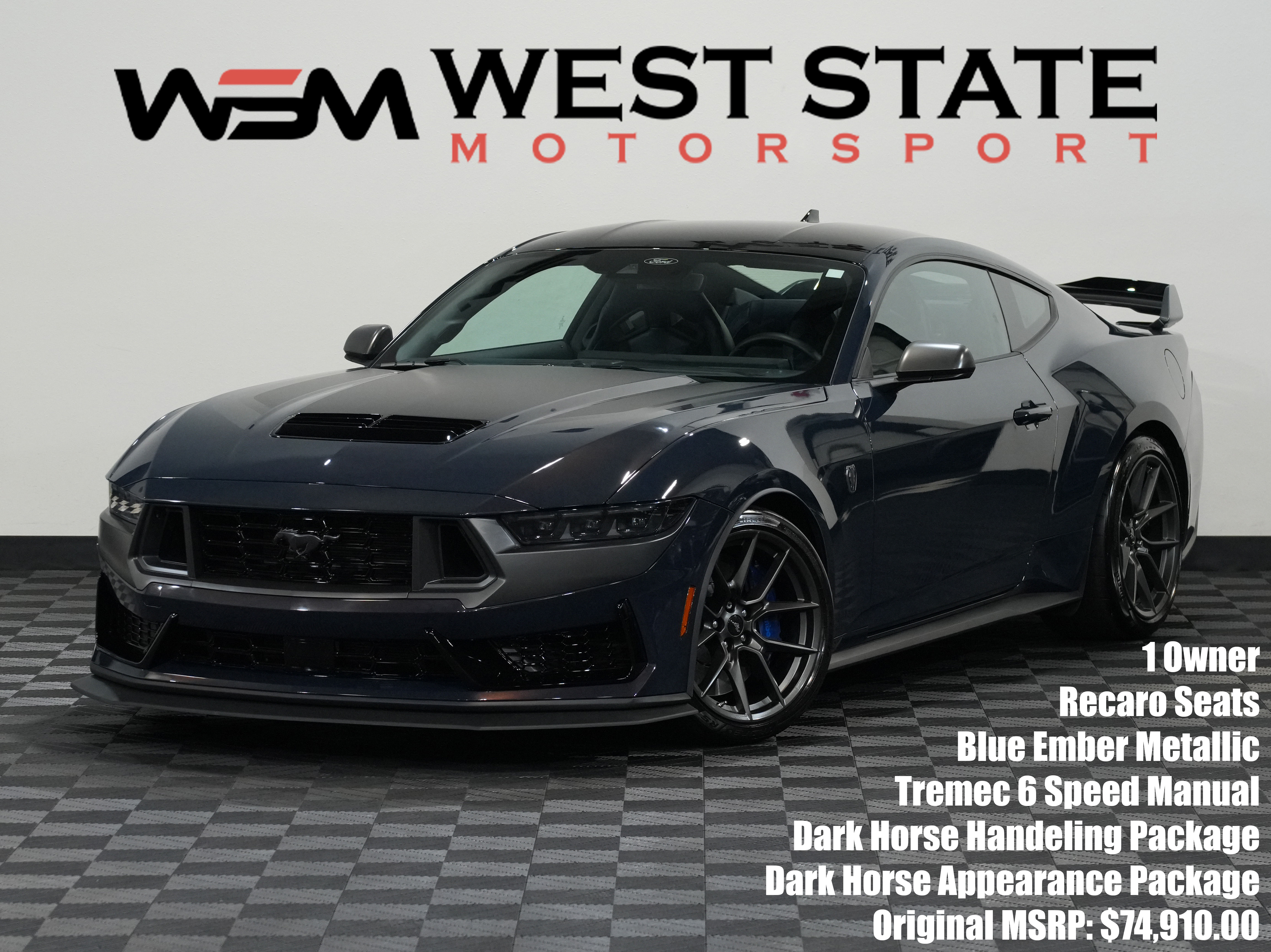 BLUE, 2024 FORD MUSTANG Image 1