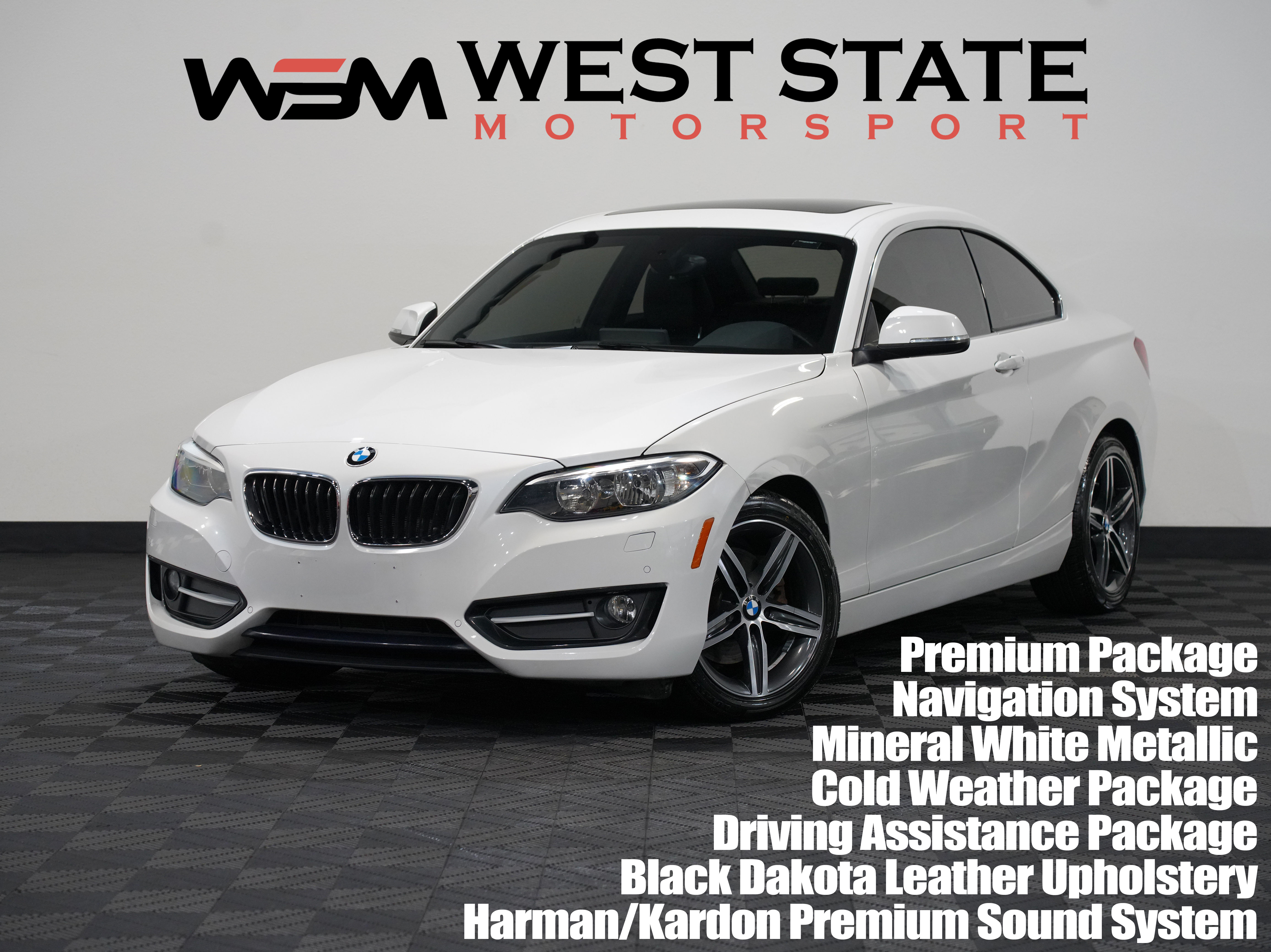 WHITE, 2017 BMW 2 SERIES Image 1