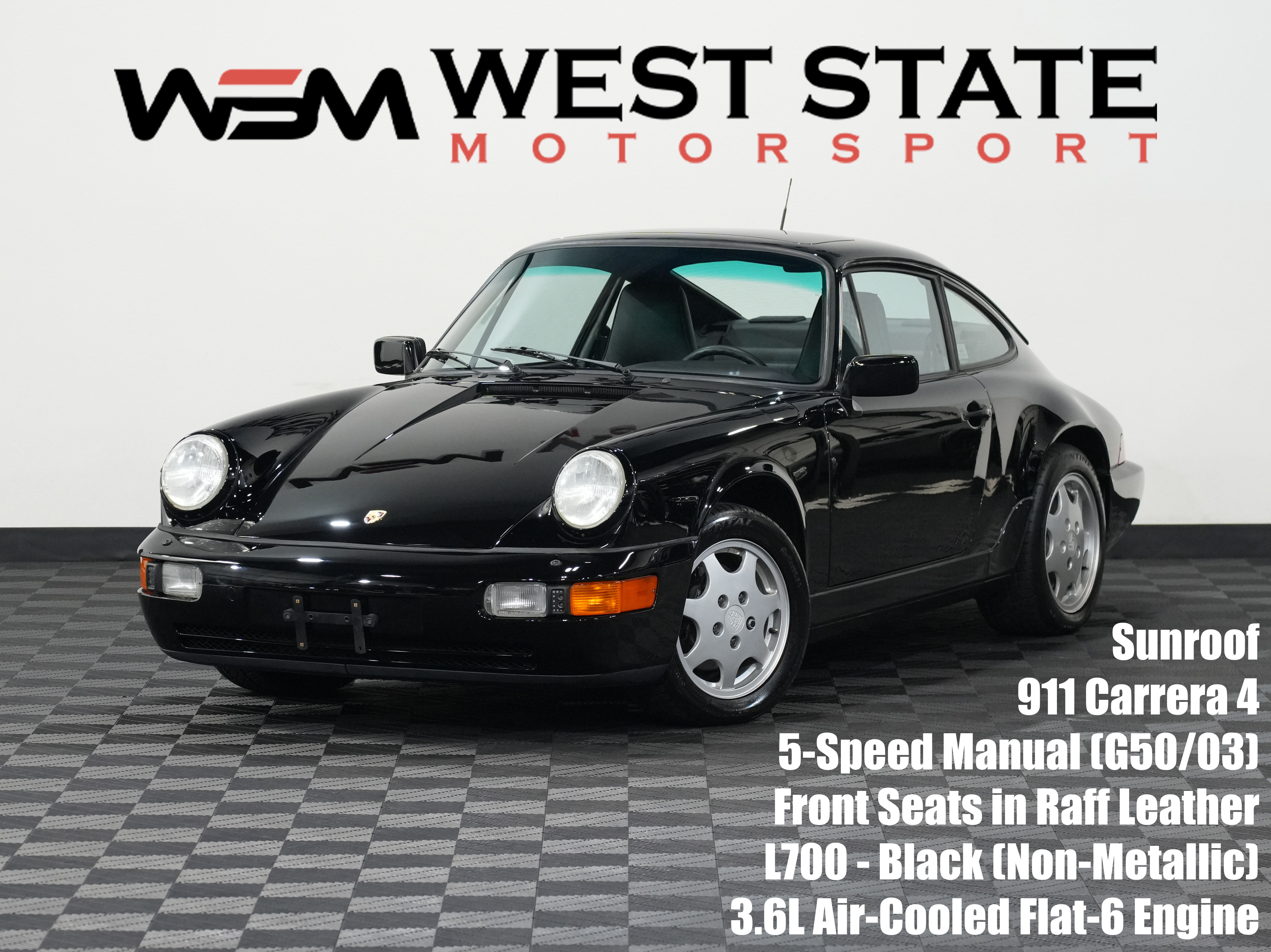 BLACK, 1991 PORSCHE 911 Image 1