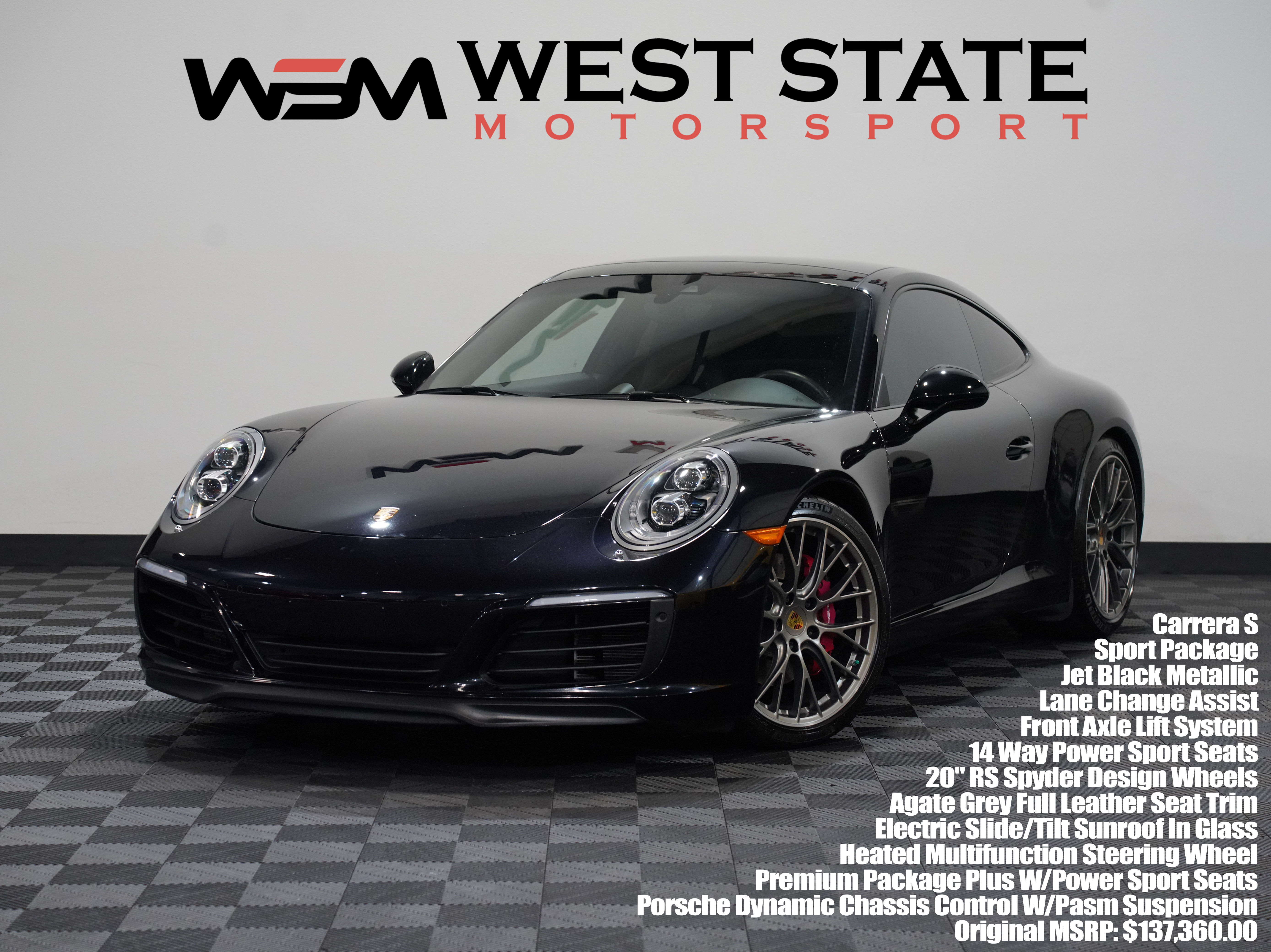 BLACK, 2017 PORSCHE 911 Image 1