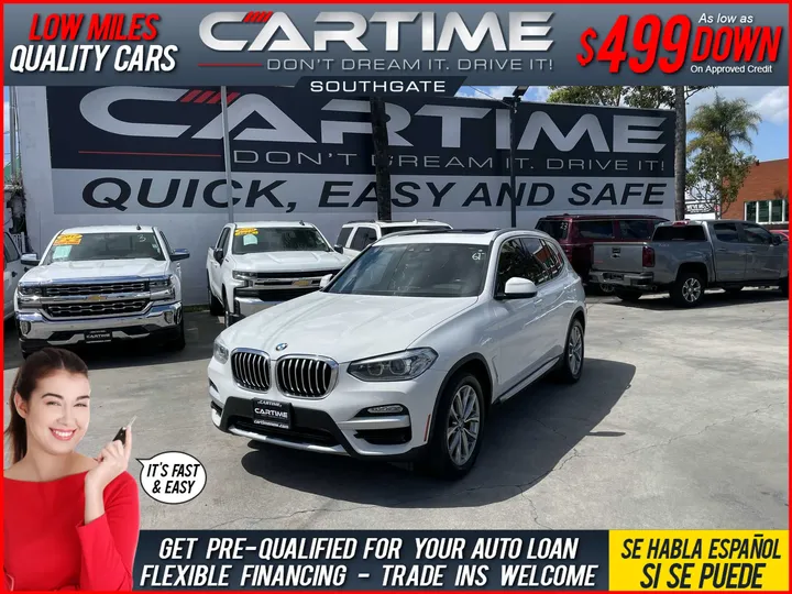 WHITE, 2019 BMW X3 SDRIVE30I Image 1