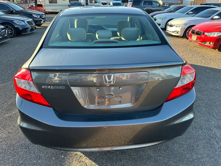 GRAY, 2012 HONDA CIVIC Image 6