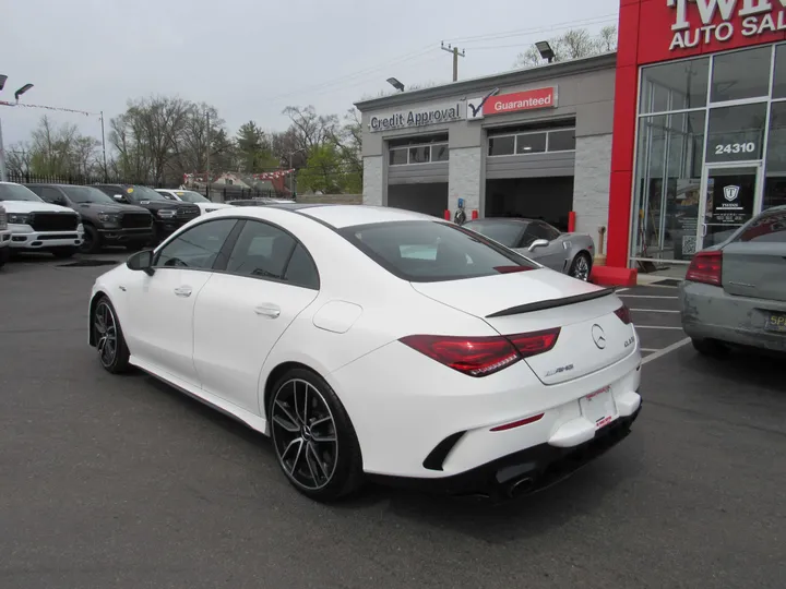 WHITE, 2021 MERCEDES-BENZ MERCEDES-AMG CLA Image 2