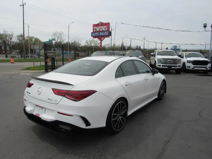 WHITE, 2021 MERCEDES-BENZ MERCEDES-AMG CLA Image 3