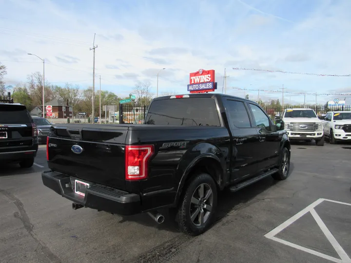 BLACK, 2016 FORD F150 SUPERCREW CAB Image 3