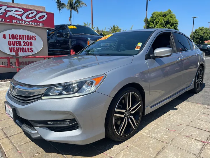 SILVER, 2017 HONDA ACCORD Image 4