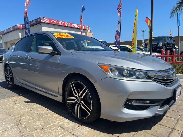 SILVER, 2017 HONDA ACCORD Image 1