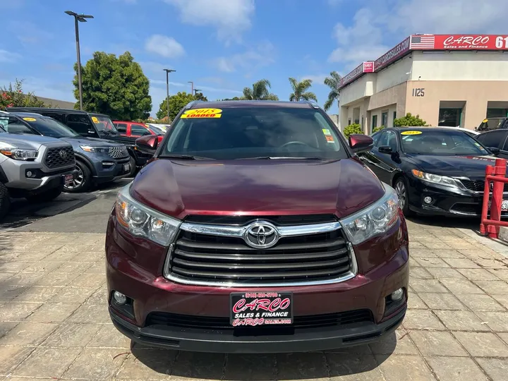 BURGUNDY, 2015 TOYOTA HIGHLANDER Image 3