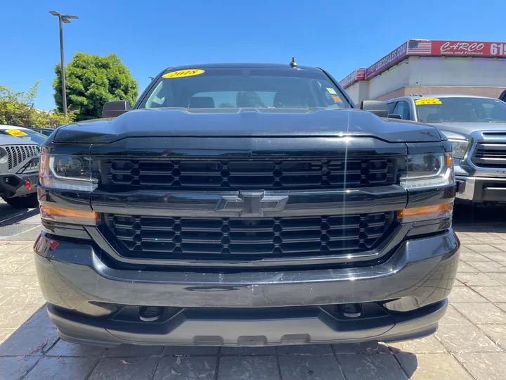 BLACK, 2018 CHEVROLET SILVERADO 1500 DOUBLE CAB Image 2