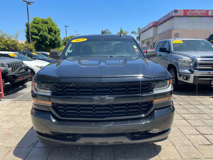 BLACK, 2018 CHEVROLET SILVERADO 1500 DOUBLE CAB Image 3