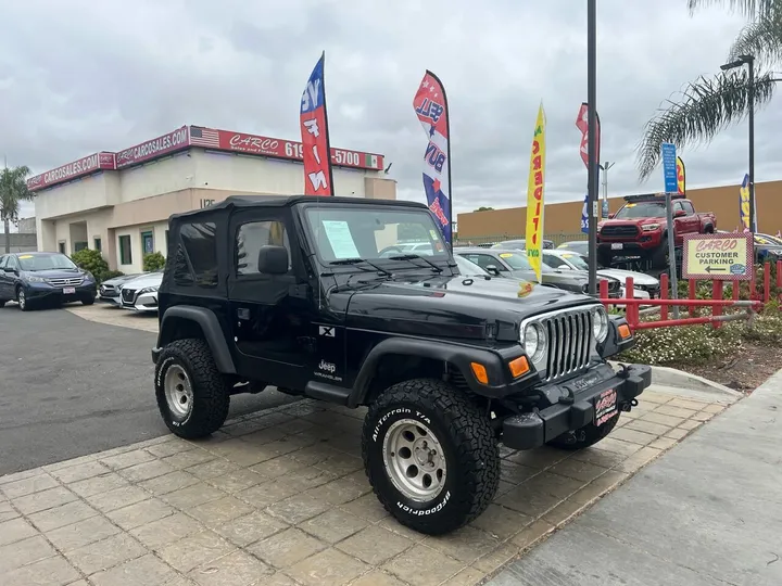 BLACK, 2005 JEEP WRANGLER Image 2