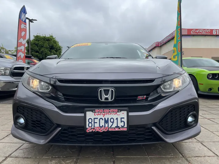 BLACK, 2018 HONDA CIVIC Image 2