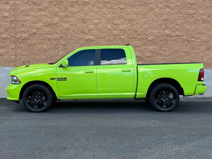 GREEN, 2017 RAM 1500 SPORT CREW CAB Image 2