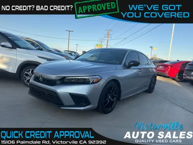 SILVER, 2022 HONDA CIVIC Image 
