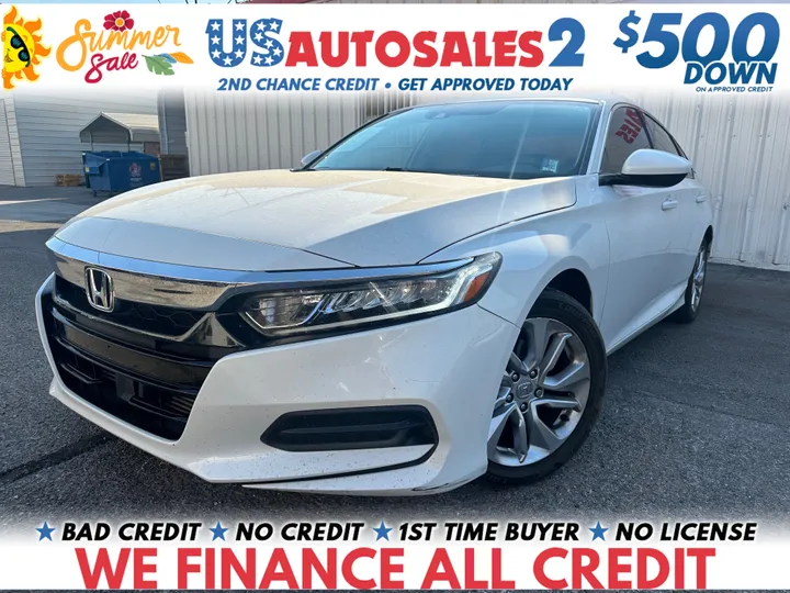 WHITE, 2018 HONDA ACCORD Image 1