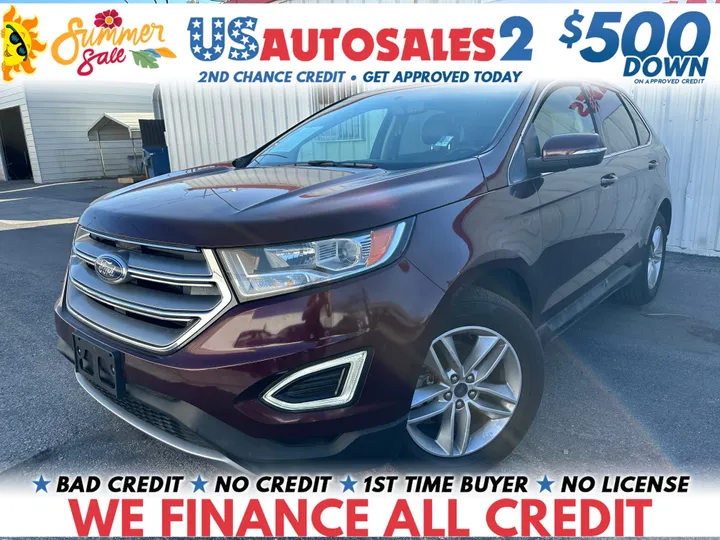 BURGUNDY, 2018 FORD EDGE Image 1