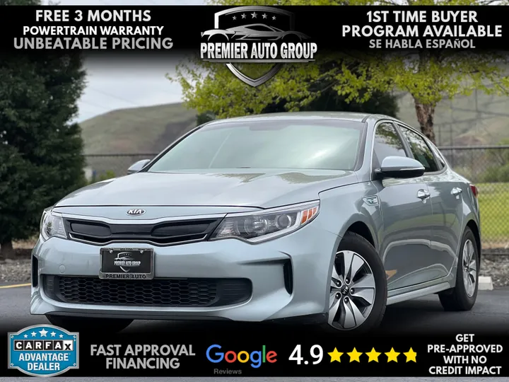 SILVER, 2017 KIA OPTIMA HYBRID Image 1