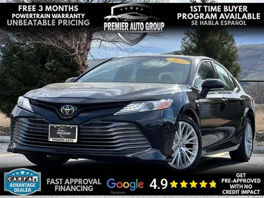 BLACK, 2020 TOYOTA CAMRY Image 10