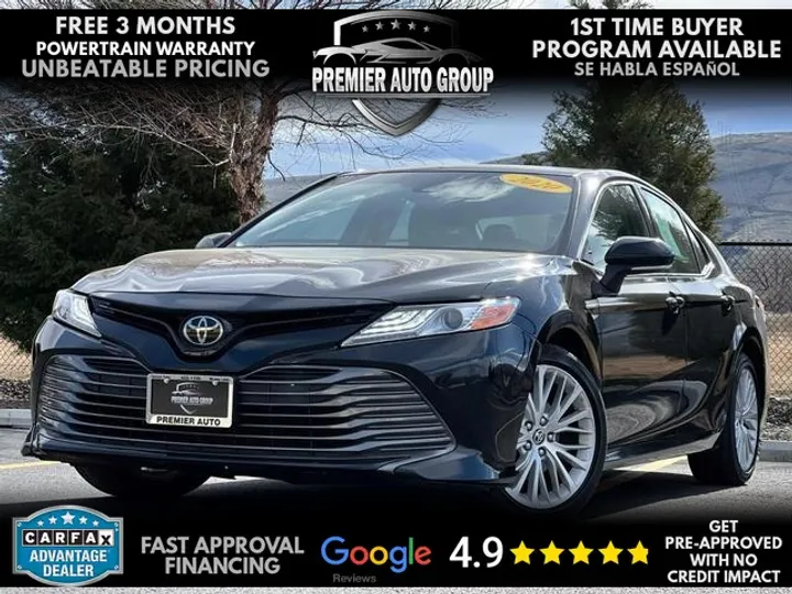 BLACK, 2020 TOYOTA CAMRY Image 1