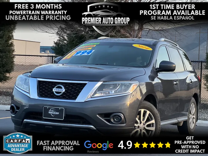 GRAY, 2014 NISSAN PATHFINDER Image 1