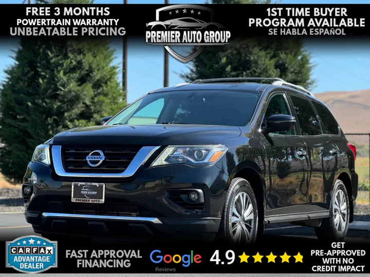 BLACK, 2017 NISSAN PATHFINDER Image 1