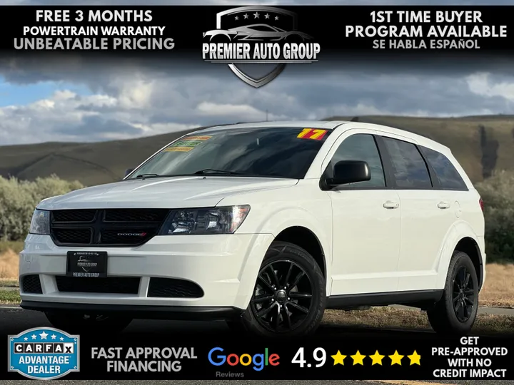 WHITE, 2017 DODGE JOURNEY Image 1