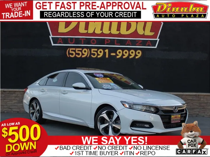 WHITE, 2020 HONDA ACCORD Image 1