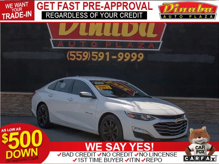 WHITE, 2019 CHEVROLET MALIBU Image 1