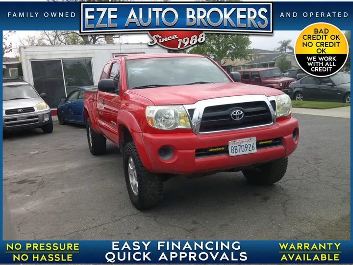 RED, 2007 TOYOTA TACOMA ACCESS CAB Image 1