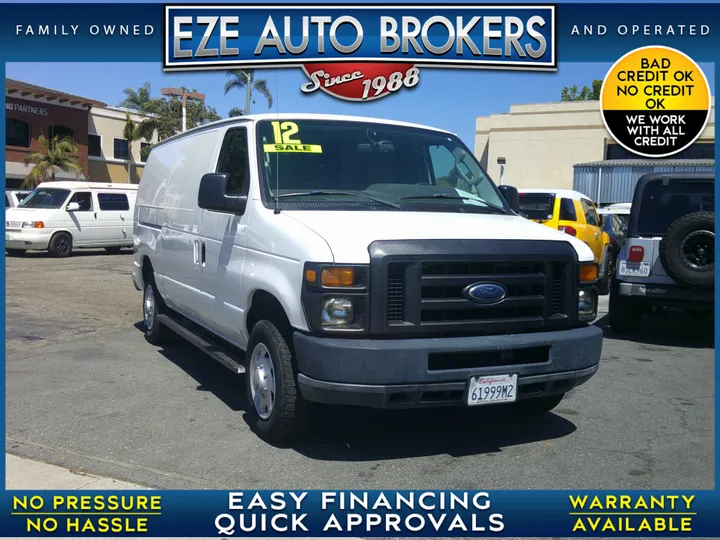 WHITE, 2012 FORD E150 CARGO Image 1