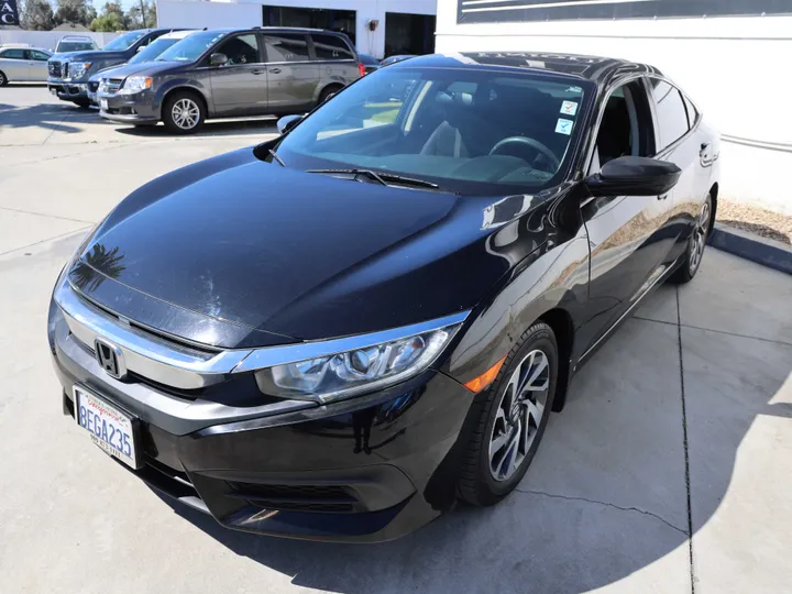 BLACK, 2018 HONDA CIVIC Image 6