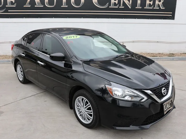 BLACK, 2017 NISSAN SENTRA Image 3