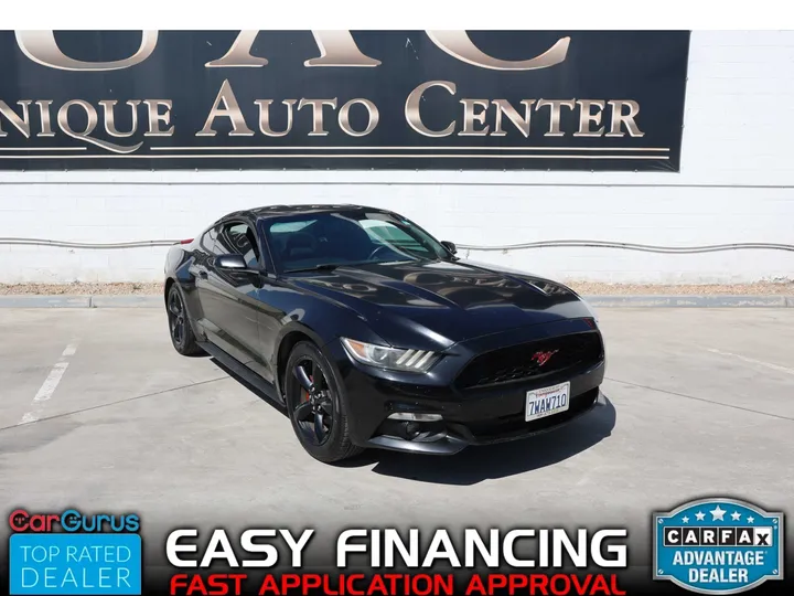 BLACK, 2016 FORD MUSTANG Image 1